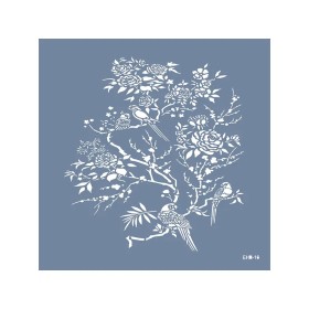 Evimde Hobi EHB16 Gül Ağacı Desen Stencil 45x45cm | Evimde Hobi