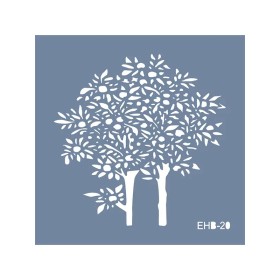 Evimde Hobi EHB20 Limon Ağacı Desen Stencil 40x40cm | Evimde Hobi