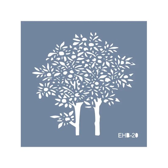 Evimde Hobi EHB20 Limon Ağacı Desen Stencil 40x40cm | Evimde Hobi