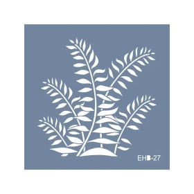 Evimde Hobi EHB27 Süs Bitkisi Desen Stencil 60x60cm | Evimde Hobi