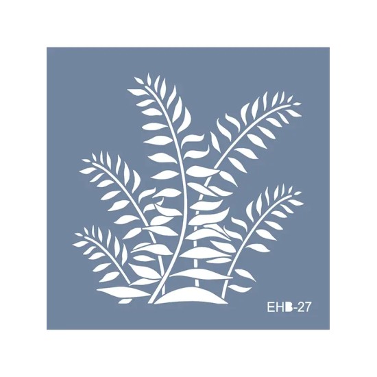 Evimde Hobi EHB27 Süs Bitkisi Desen Stencil 60x60cm | Evimde Hobi