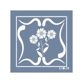 Evimde Hobi EHB29 Krizantem Çiçek Desen Stencil 20x20cm | Evimde Hobi