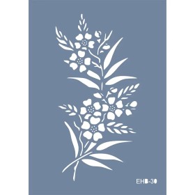 Evimde Hobi EHB30 Kır Çiçeği Desen Stencil 25x35cm | Evimde Hobi