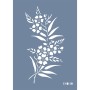 Evimde Hobi EHB30 Kır Çiçeği Desen Stencil 25x35cm | Evimde Hobi