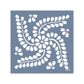 Evimde Hobi EHB36 Papatya Yaprak Desen Stencil 25x25cm | Evimde Hobi