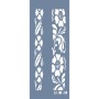 Evimde Hobi EHB38 Çiçekli Şerit Desen Stencil 10x25cm | Evimde Hobi