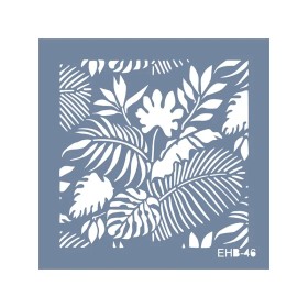 Evimde Hobi EHB46 Orman Bitkileri Desen Stencil 20x20cm | Evimde Hobi