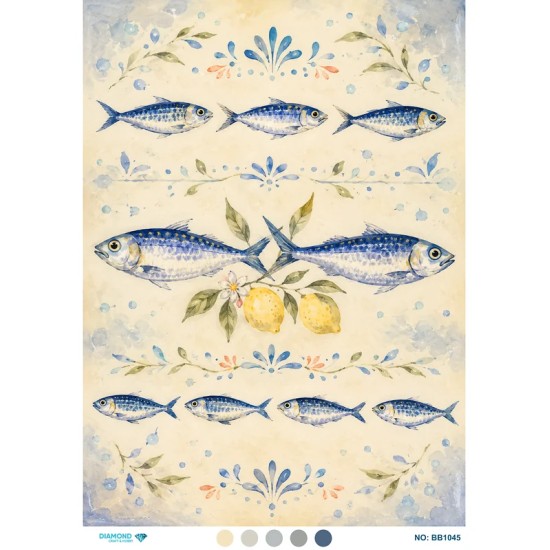 BB1045 Diamond Büyük Boy Pirinç Dekopaj Kağıdı 60x85cm