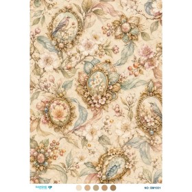 BM1031 Diamond Büyük Boy Pirinç Dekopaj Kağıdı 42x60cm