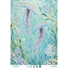 BM1037 Diamond Büyük Boy Pirinç Dekopaj Kağıdı 42x60cm