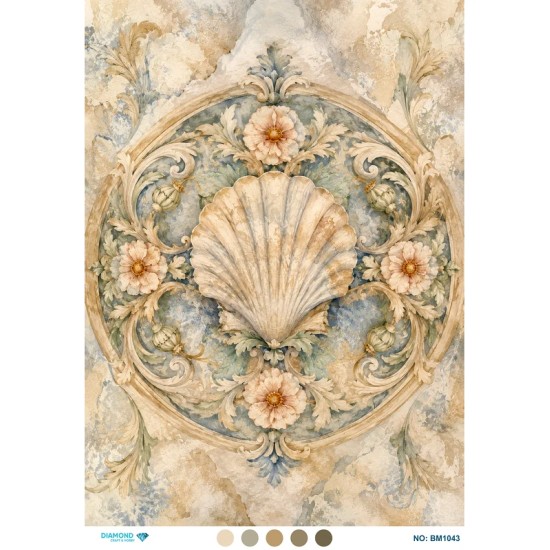 BM1043 Diamond Büyük Boy Pirinç Dekopaj Kağıdı 42x60cm
