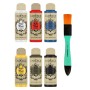 6X120ML Cadence 6'lı Kadife Dokulu Mat Akrilik Boya Seti + Zemin Fırçası
