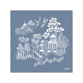 Evimde Hobi EHBÇ06 Japon Bahçesi Desen Stencil 45x45cm | Evimde Hobi