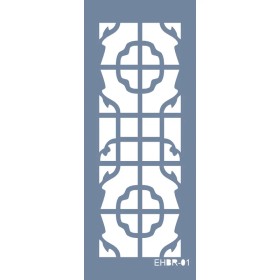 Evimde Hobi EHBR01 Geometrik Desen Stencil 10x25cm | Evimde Hobi