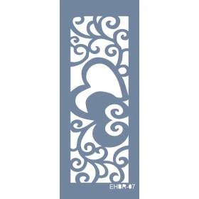 Evimde Hobi EHBR07 Kalp Desen Stencil 10x25cm | Evimde Hobi