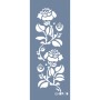 Evimde Hobi EHBR10 Gül Desen Stencil 10x25cm | Evimde Hobi
