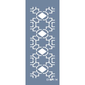 Evimde Hobi EHBR14 Geometrik Desen Stencil 10x25cm | Evimde Hobi