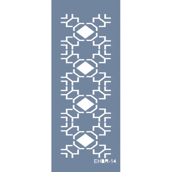 Evimde Hobi EHBR14 Geometrik Desen Stencil 10x25cm | Evimde Hobi