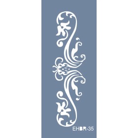 Evimde Hobi EHBR35 Bordür Desen Stencil 10x25cm | Evimde Hobi