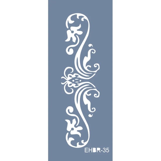Evimde Hobi EHBR35 Bordür Desen Stencil 10x25cm | Evimde Hobi