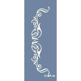 Evimde Hobi EHBR36 Bordür Desen Stencil 10x25cm | Evimde Hobi