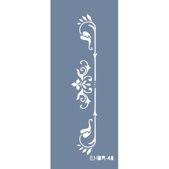 Evimde Hobi EHBR48 Bordür Desen Stencil 10x25cm | Evimde Hobi