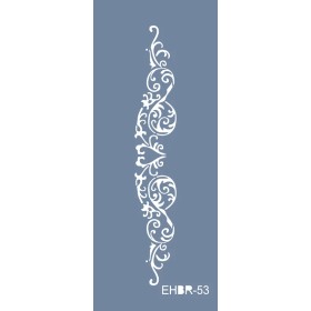 Evimde Hobi EHBR53 Bordür Desen Stencil 10x25cm | Evimde Hobi