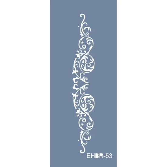 Evimde Hobi EHBR53 Bordür Desen Stencil 10x25cm | Evimde Hobi