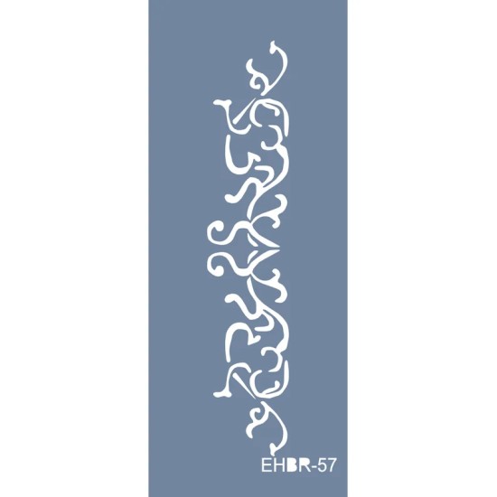 Evimde Hobi EHBR57 Bordür Desen Stencil 10x25cm | Evimde Hobi