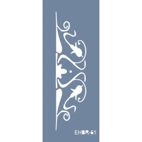 Evimde Hobi EHBR61 Bordür Desen Stencil 10x25cm | Evimde Hobi