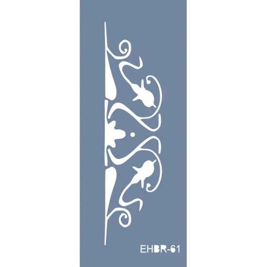 Evimde Hobi EHBR61 Bordür Desen Stencil 10x25cm | Evimde Hobi