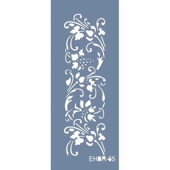 Evimde Hobi EHBR65 Bordür Desen Stencil 10x25cm | Evimde Hobi