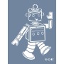 Evimde Hobi EHÇ02 Robot Desen Stencil 25x35cm | Evimde Hobi