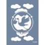 Evimde Hobi EHÇ04 Leylek Desen Stencil 25x35cm | Evimde Hobi