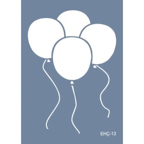 Evimde Hobi EHÇ13 Balon Desen Stencil 21x30cm | Evimde Hobi