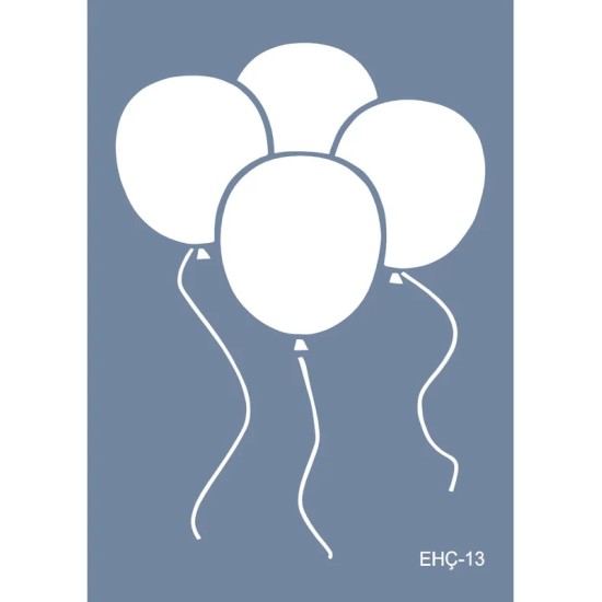 Evimde Hobi EHÇ13 Balon Desen Stencil 21x30cm | Evimde Hobi