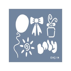Evimde Hobi EHÇ14 Çocuk Odası Desen Stencil 40X40cm | Evimde Hobi