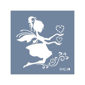 Evimde Hobi EHÇ20 Peri Desen Stencil 60x60cm | Evimde Hobi