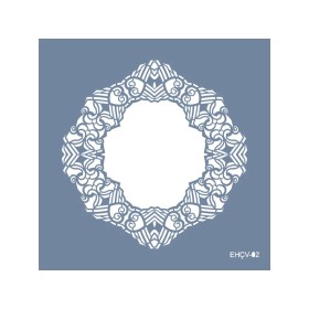 Evimde Hobi EHÇV02 Çiçek Çerçeve Desen Stencil 45x45cm | Evimde Hobi