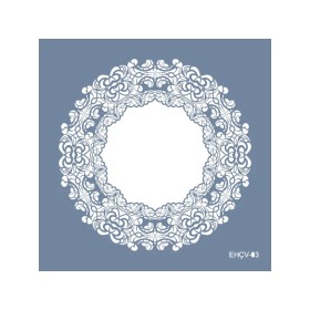 Evimde Hobi EHÇV03 Çiçek Çerçeve Desen Stencil 25x25cm | Evimde Hobi