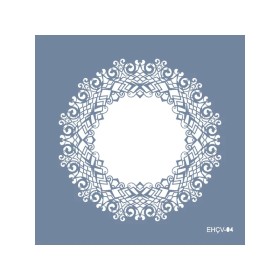 Evimde Hobi EHÇV04 Çiçek Çerçeve Desen Stencil 45x45cm | Evimde Hobi