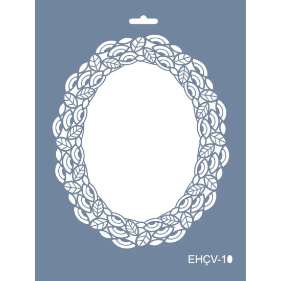 Evimde Hobi EHÇV10 Çiçek Çerçeve Desen Stencil 25x35cm | Evimde Hobi