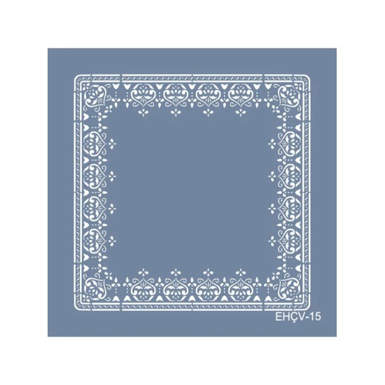 Evimde Hobi EHÇV15 Çiçek Çerçeve Desen Stencil 60x60cm | Evimde Hobi