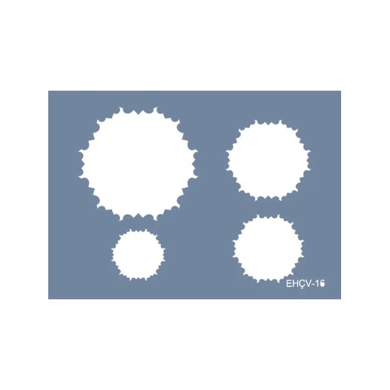 Evimde Hobi EHÇV16 Çiçek Çerçeve Desen Stencil 25x35cm | Evimde Hobi