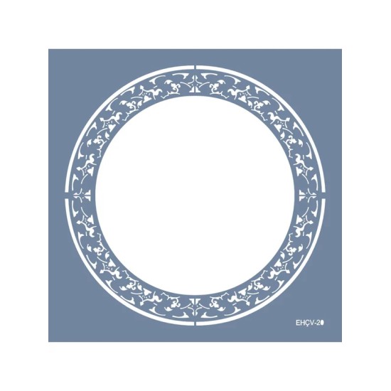 Evimde Hobi EHÇV20 Çiçek Çerçeve Desen Stencil 60x60cm | Evimde Hobi