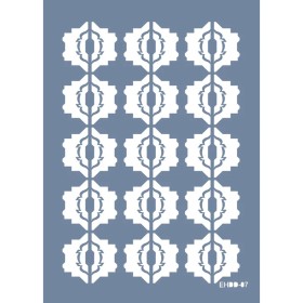 Evimde Hobi EHDD07 Geometrik Desen Stencil 25x35cm | Evimde Hobi
