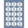 Evimde Hobi EHDD07 Geometrik Desen Stencil 25x35cm | Evimde Hobi