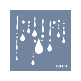 Evimde Hobi EHDD10 Damlacık Desen Stencil 60x60cm | Evimde Hobi