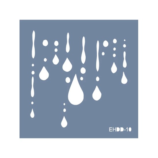 Evimde Hobi EHDD10 Damlacık Desen Stencil 60x60cm | Evimde Hobi
