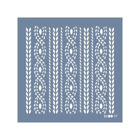 Evimde Hobi EHDD17 Örgü Desen Stencil 25x25cm | Evimde Hobi
